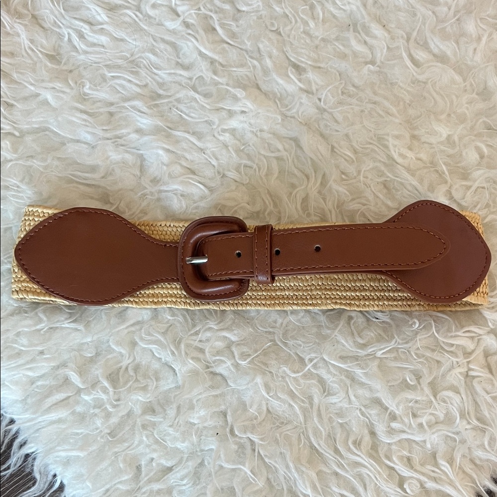 Brown and Tan Woven Belt